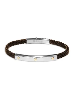Borsari Gioielli Stalen armband met geelgoud br-sk07d