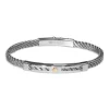 Borsari Gioielli Stalen armband met roségoud br-sk01a