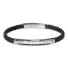 Borsari Gioielli Stalen armband met roségoud br-sk04b