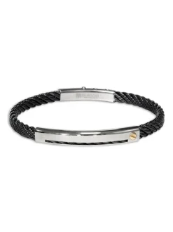 Borsari Gioielli Stalen armband met roségoud br-sk04b