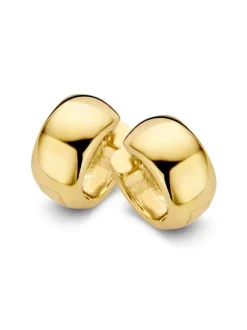 Brede geelgouden oorringen 7mm + Luxe Cadeau