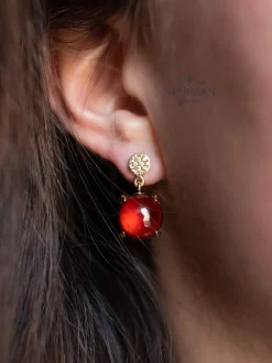 BRON Catch oorbellen met hessoniet 8OR4813CBRHEC