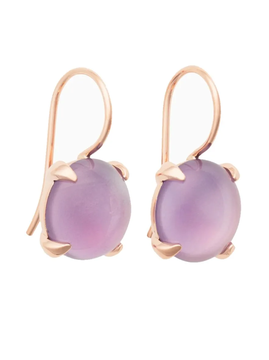 Bron Catch oorhaken met amethist 8OR4786AMC + Luxe Cadeau