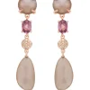 Bron Catch oorhangers maansteen en spinel 8OR4890MGSPCBRMG