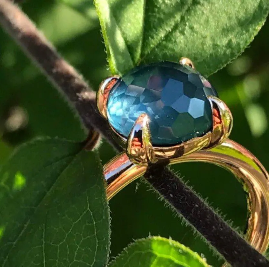 Bron Catch ring London Blue 8RR4783TLR + Luxe Cadeau