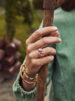 BRON Catch ring met Amethist + Luxe cadeau