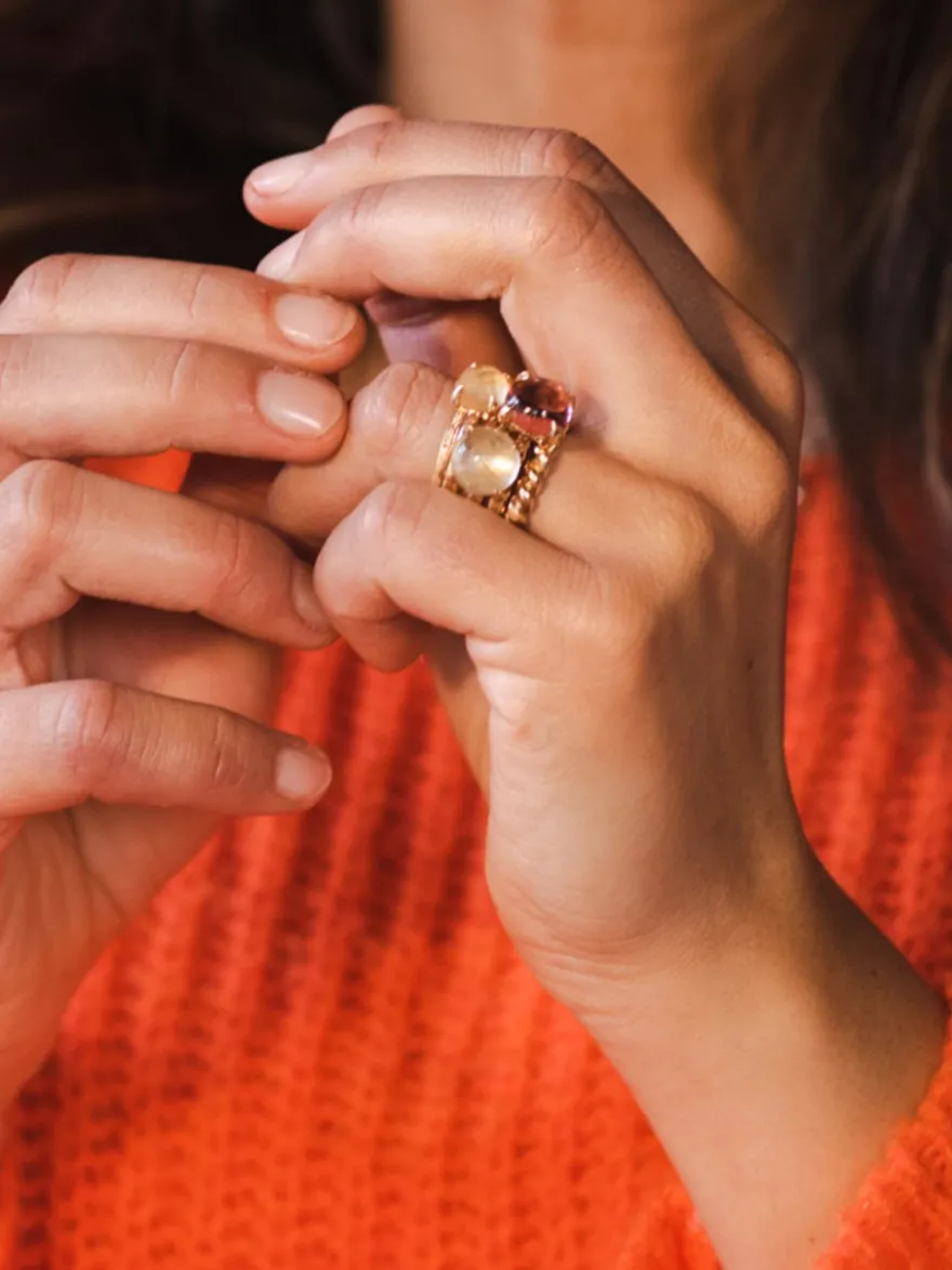 Bron Catch ring met roze Toermalijn 8RR4782RTC + Luxe Cadeau