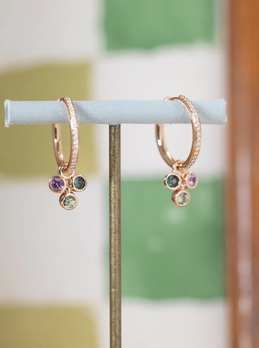 Bron Confetti aanhangers met saffier 8OR4918BRAVO + Luxe Cadeau