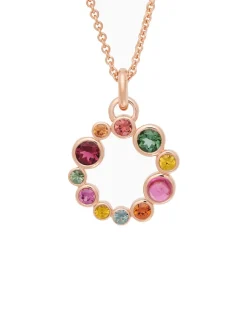 Bron Confetti hanger met saffier en toermalijn 8HR3437MKMT