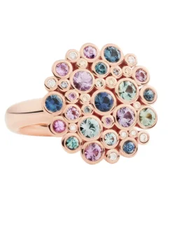 Bron confetti Terrazzo ring met saffier en diamant + cadeau