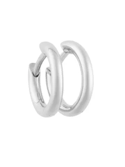 BRON creolen glad witgoud 7OW477913 + Luxe Cadeau