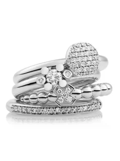 BRON Joy witgouden ring kusje 8RW4746BR + Luxe cadeau