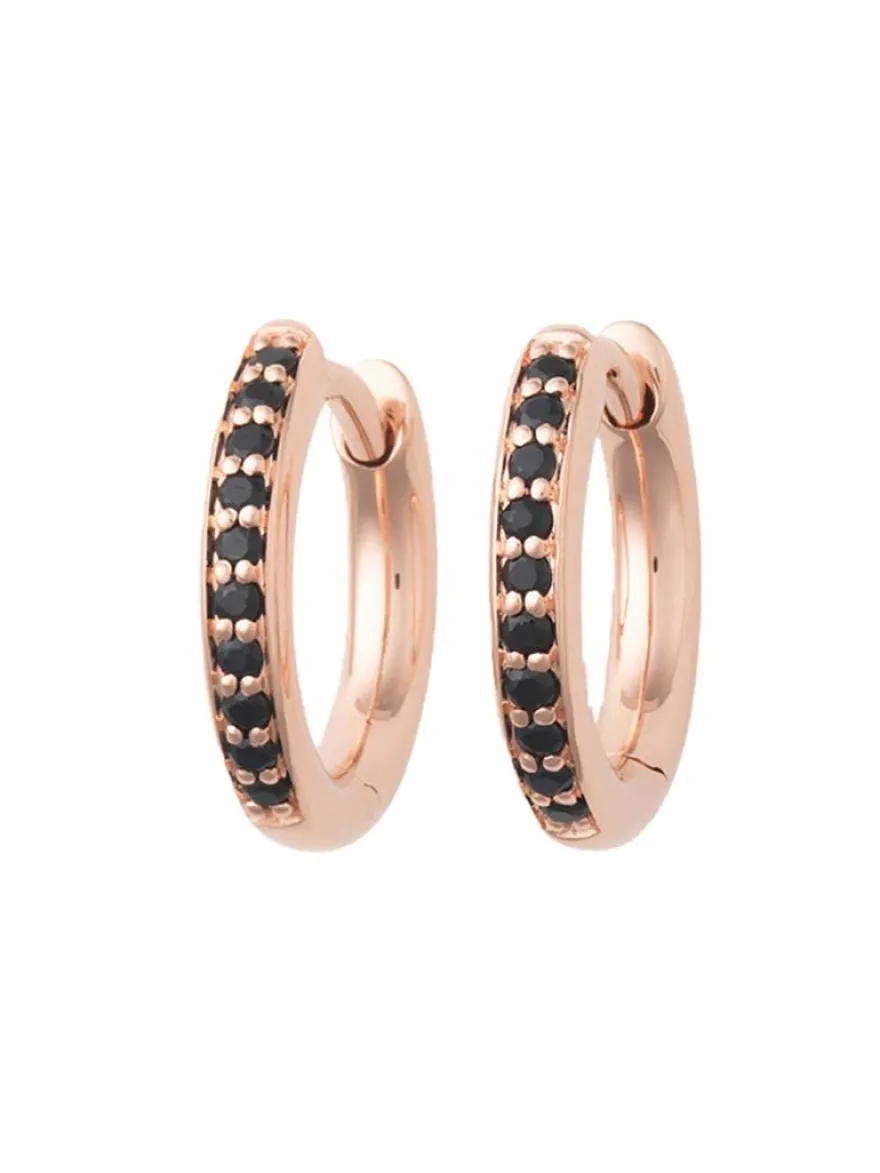 BRON Lux creolen zwart korund - Luxe cadeau