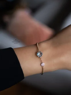 Bron Mira Mira armband met topaas en briljant + Luxe Cadeau