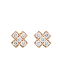 BRON oorstekers kusje met diamant 8OR4805BR