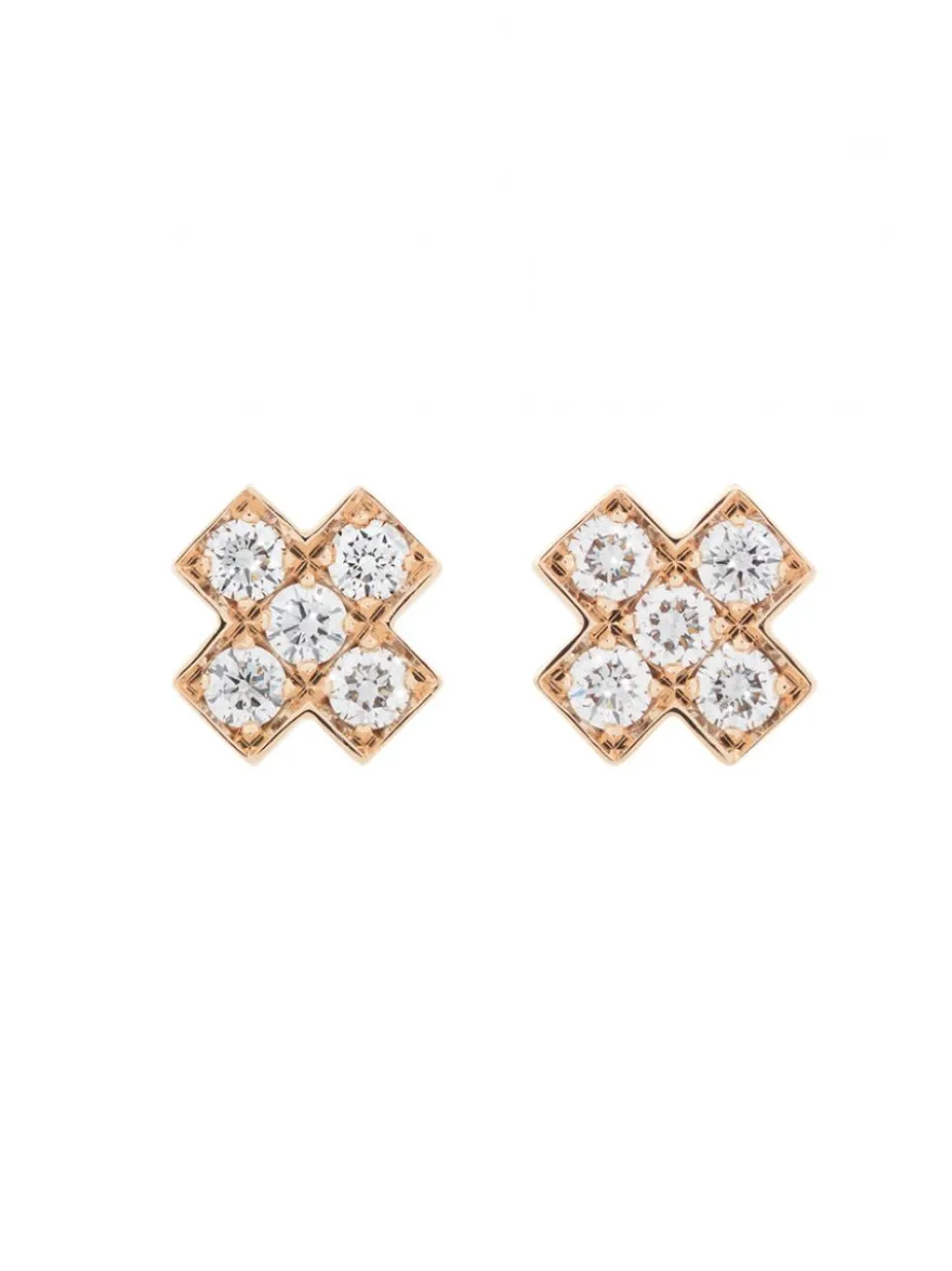 BRON oorstekers kusje met diamant 8OR4805BR