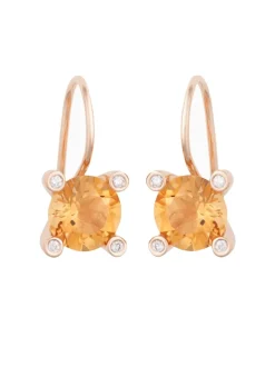 Bron Phlox oorhangers met citrien en diamant 8OR4755CIBR