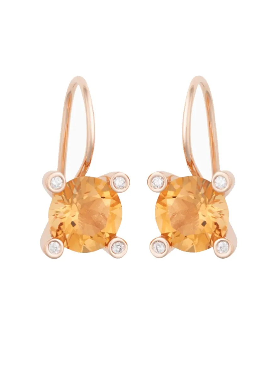 Bron Phlox oorhangers met citrien en diamant 8OR4755CIBR