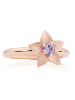 BRON Poppy ring lila saffier 8RR4916MLK + luxe cadeau