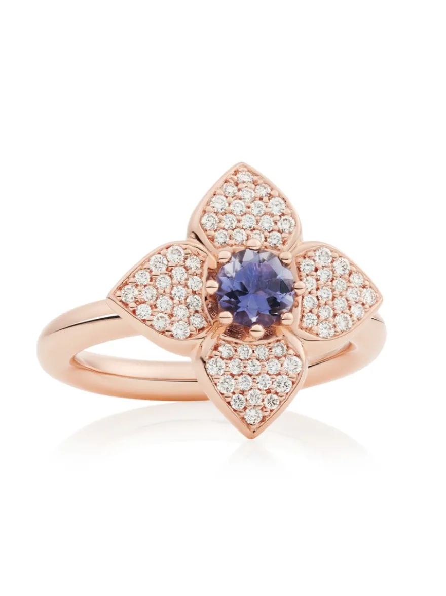 Bron Poppy ring met ioliet en diamant 8RR4919IOBR