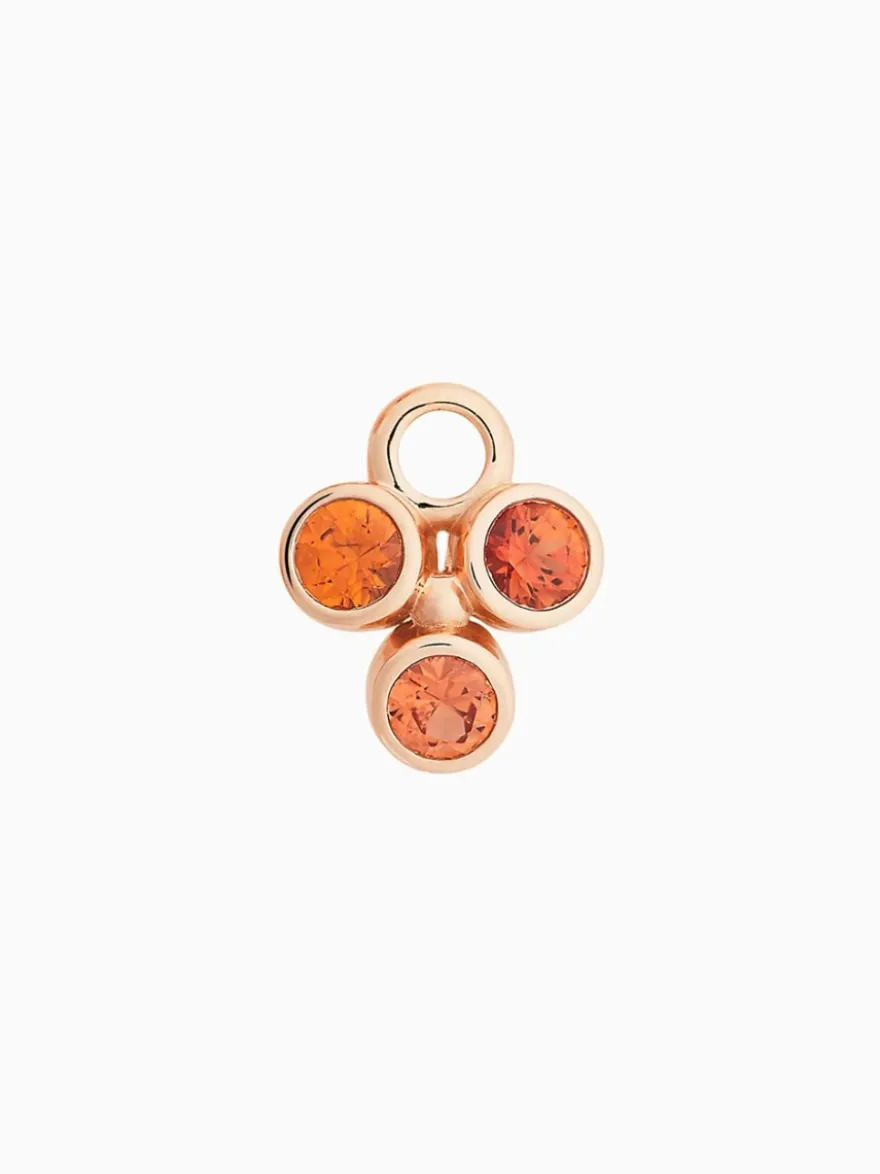 BRON Single Espresso aanhanger met oranje saffier 8OR4870OK