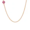 Bron Stardust collier met roze saffier en diamant + Cadeau