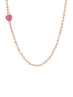 Bron Stardust collier met roze saffier en diamant + Cadeau