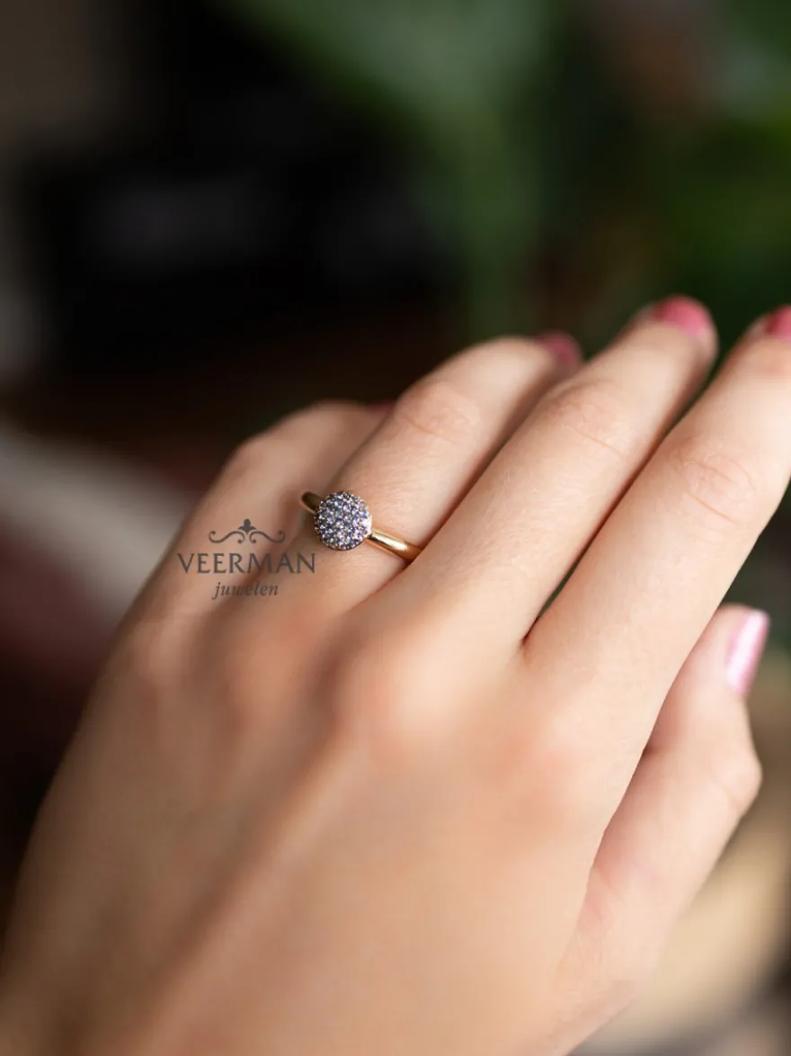 Bron Stardust ring met Nightblue Korund 8RR4717NK + Cadeau