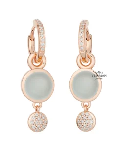 Bron Sushi aanhangers met aquamarijn en diamant 8OR4861AQCBR + Luxe Cadeau
