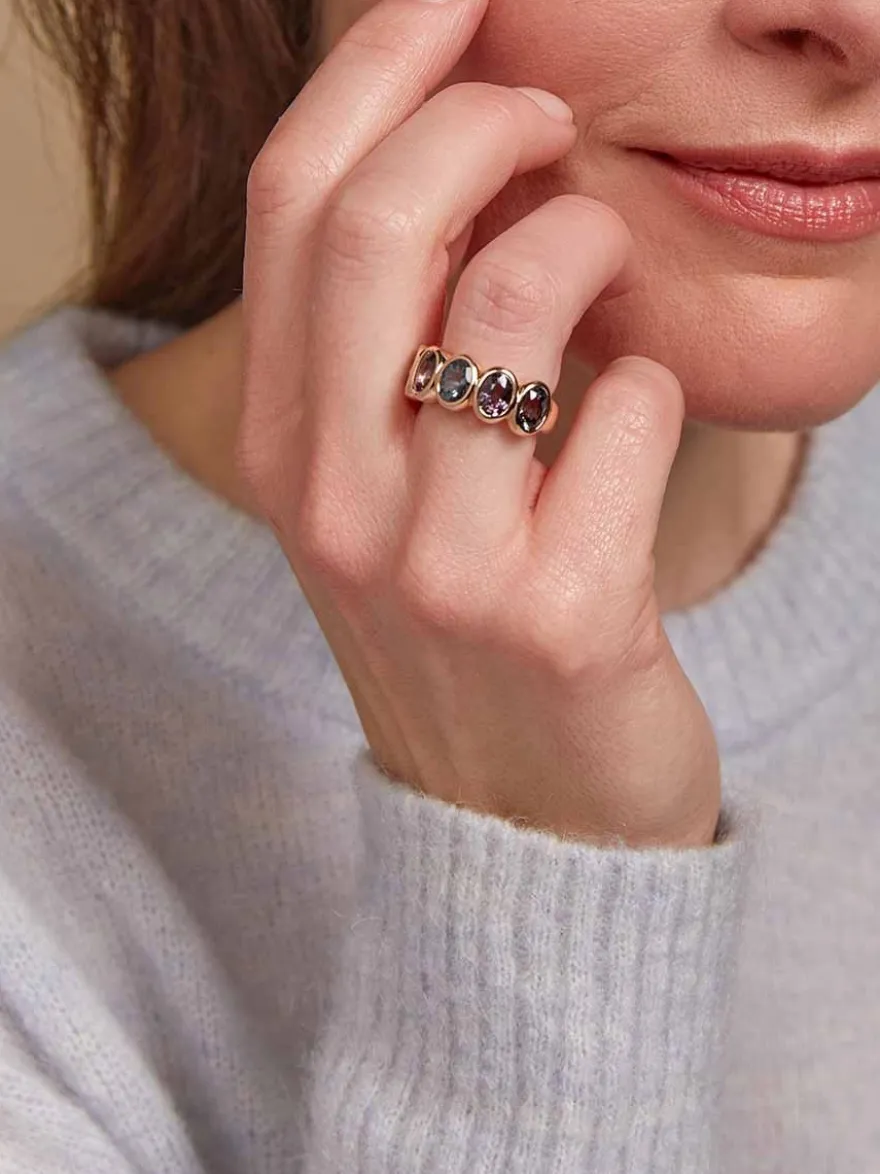 Bron sushi ring met spinel 8RR4903SP + luxe cadeau