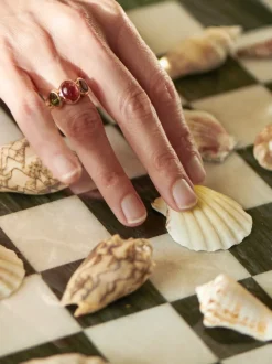 Bron Sushi ring met toermalijn en tanzaniet 8RR4902TBRTCGT