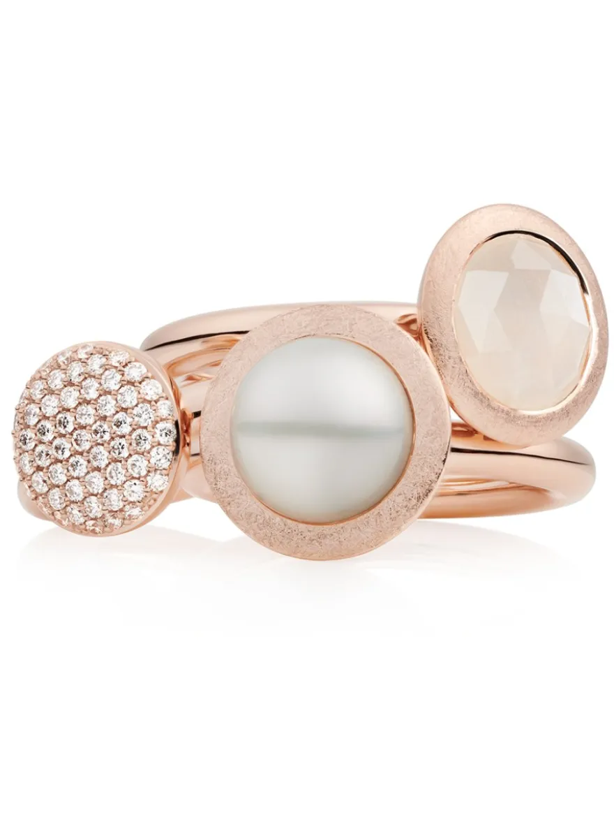 Bron Sushi ring met witte maansteen 8RR4869MMWB + Cadeau