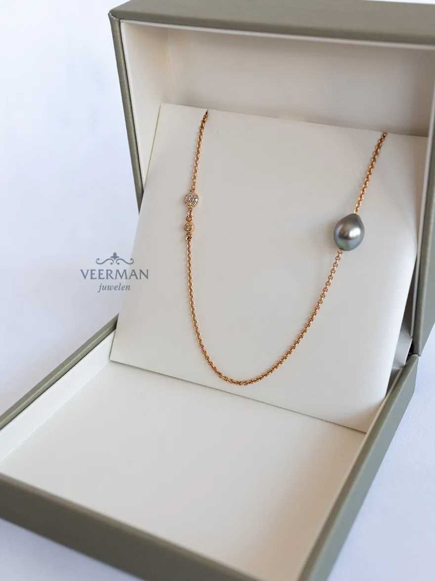 BRON Toujour collier Tahiti parels briljant 8CR4410THCBR | SALE