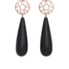 BRON Toujours Ajour oorbellen onyx & hessoniet + Luxe cadeau