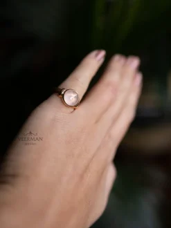 Bron Toujours Ajour ring met roze kwarts 8RR4876RQC