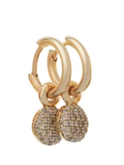BRON Stardust oorbedels champagne diamant | Online shop