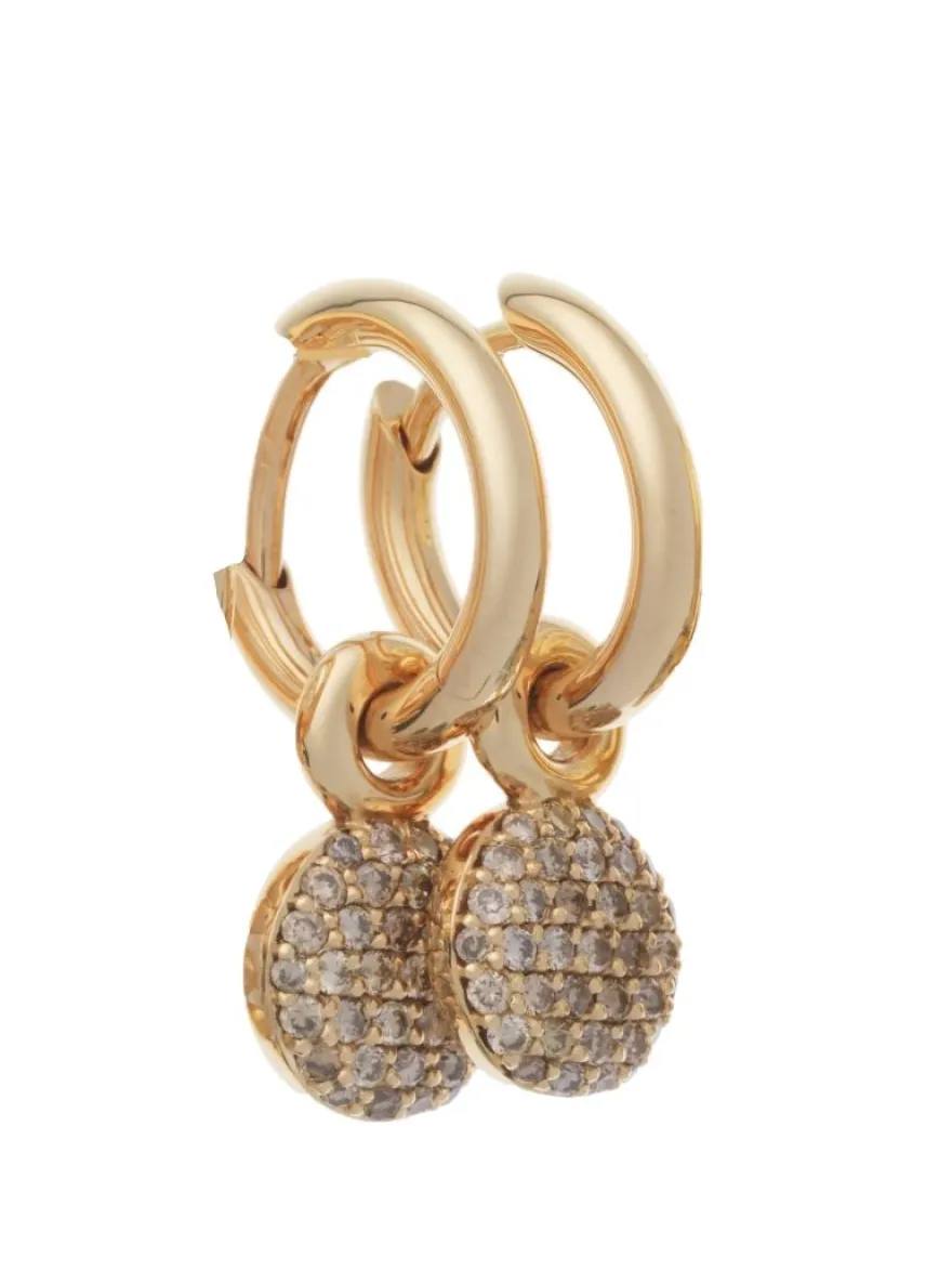 BRON Stardust oorbedels champagne diamant | Online shop