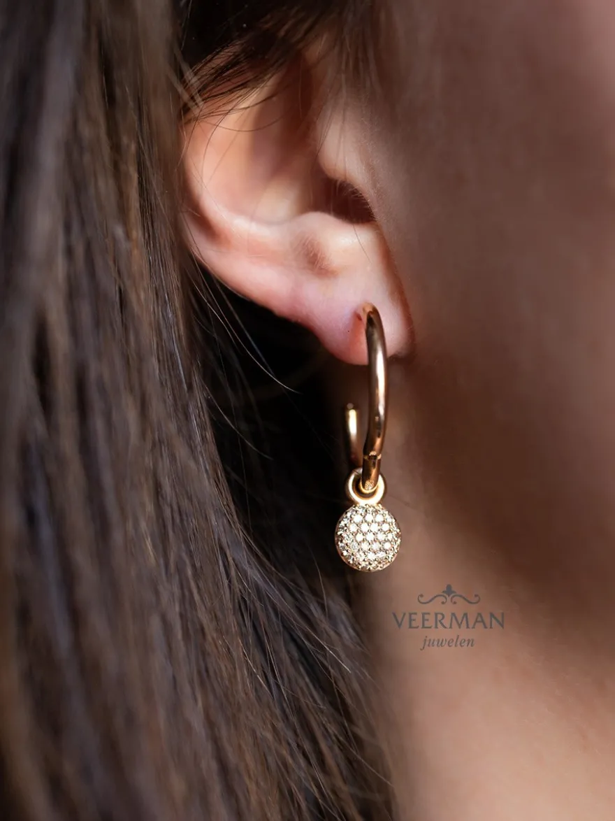 BRON Stardust oorbedels champagne diamant | Online shop