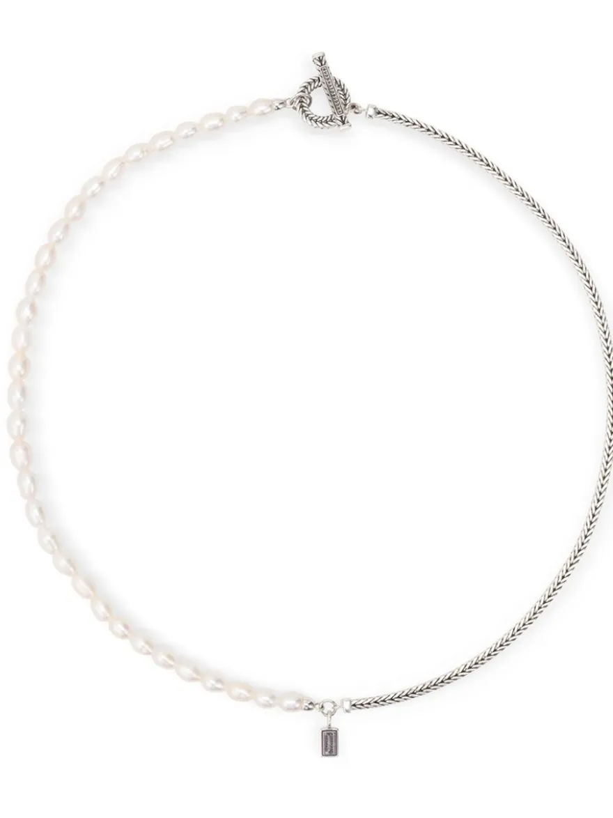 Buddha to Buddha Barbara Pearl Necklace Silver 713 + Luxe Cadeau