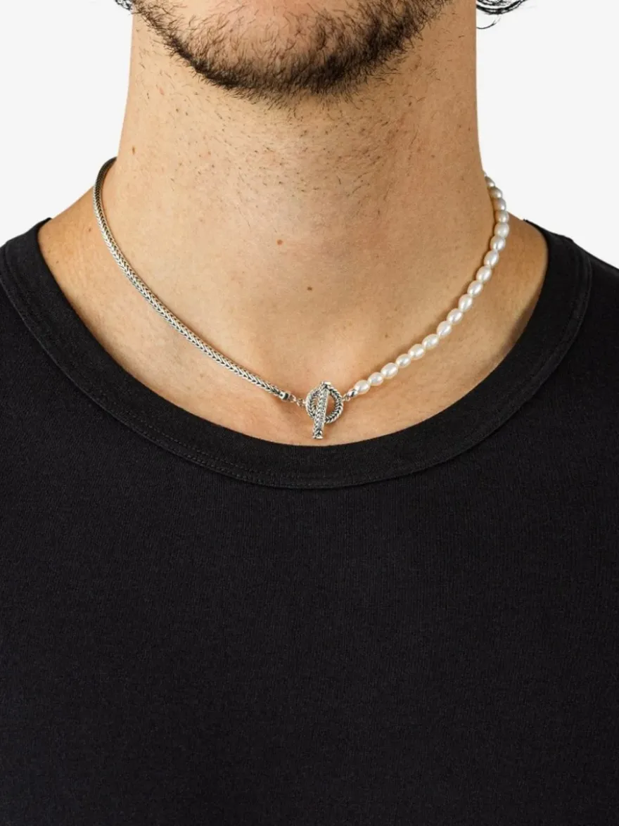 Buddha to Buddha Barbara Pearl Necklace Silver 713 + Luxe Cadeau