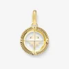 Buddha to Buddha Barbara mini compass Gold Vermeil hanger 059GV one + Luxe Cadeau