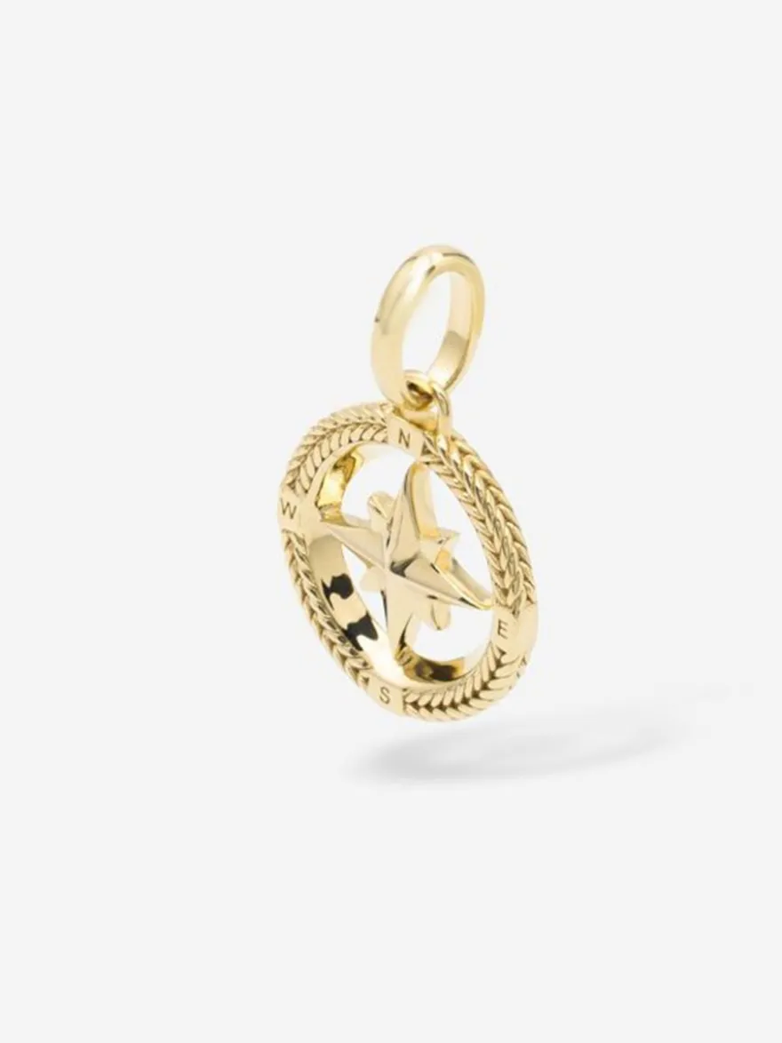 Buddha to Buddha Barbara mini compass Gold Vermeil hanger 059GV one + Luxe Cadeau