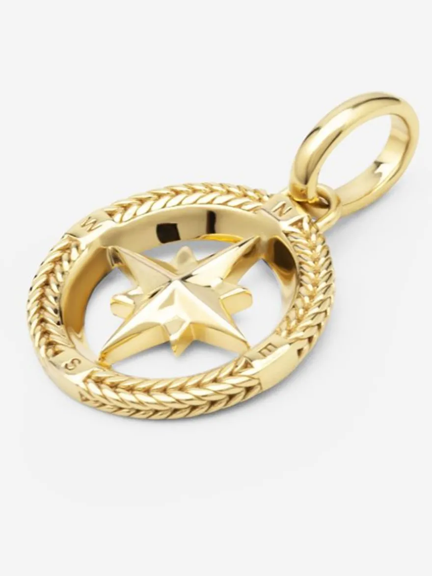 Buddha to Buddha Barbara mini compass Gold Vermeil hanger 059GV one + Luxe Cadeau