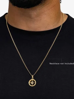 Buddha to Buddha Barbara mini compass Gold Vermeil hanger 059GV one + Luxe Cadeau