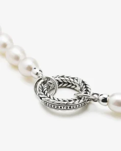 Buddha to Buddha Barbara XS Pearl Silver collier 032 + Luxe Cadeau