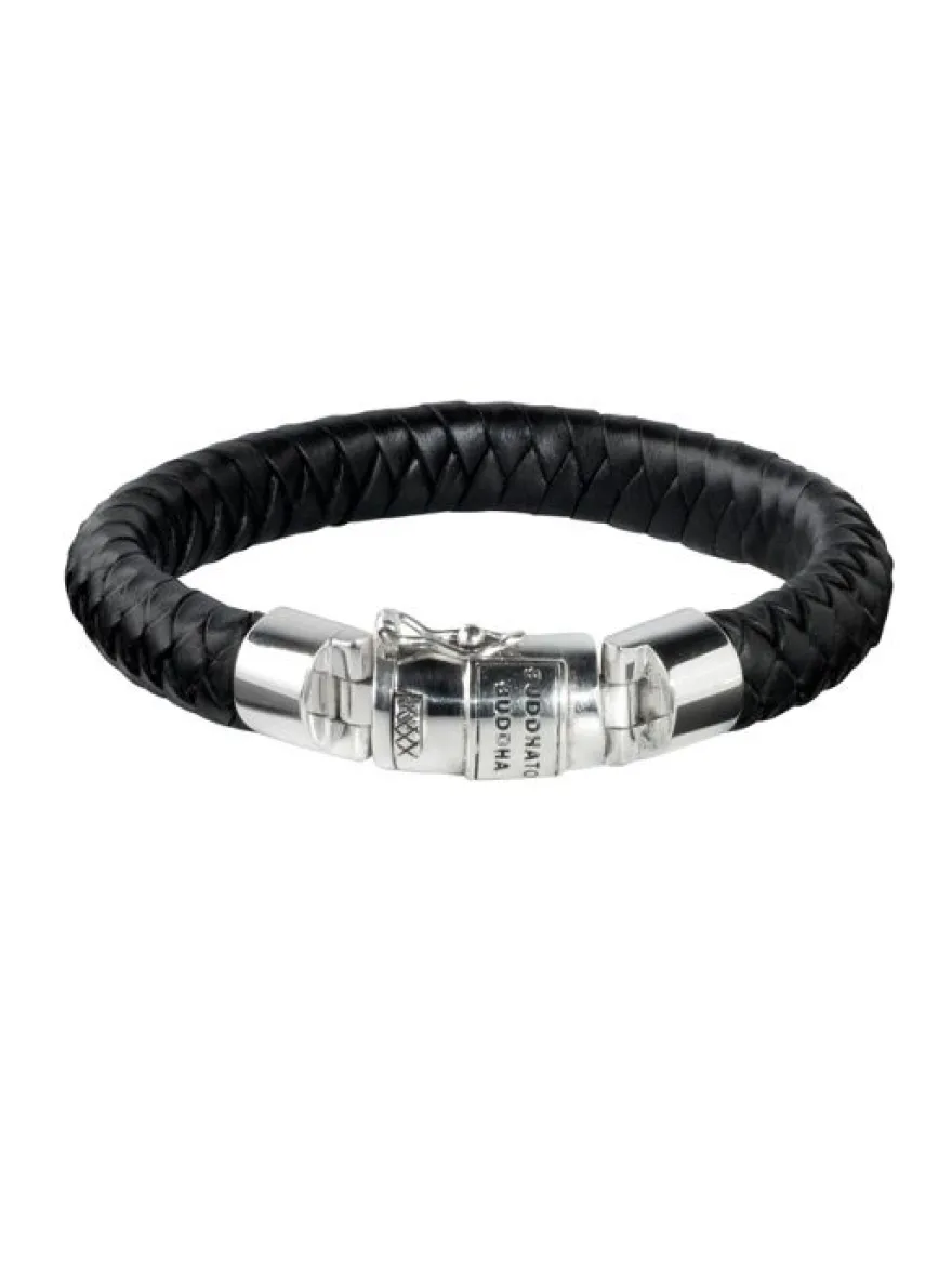 Buddha to Buddha Ben Leather Black armband 544BL + Cadeau