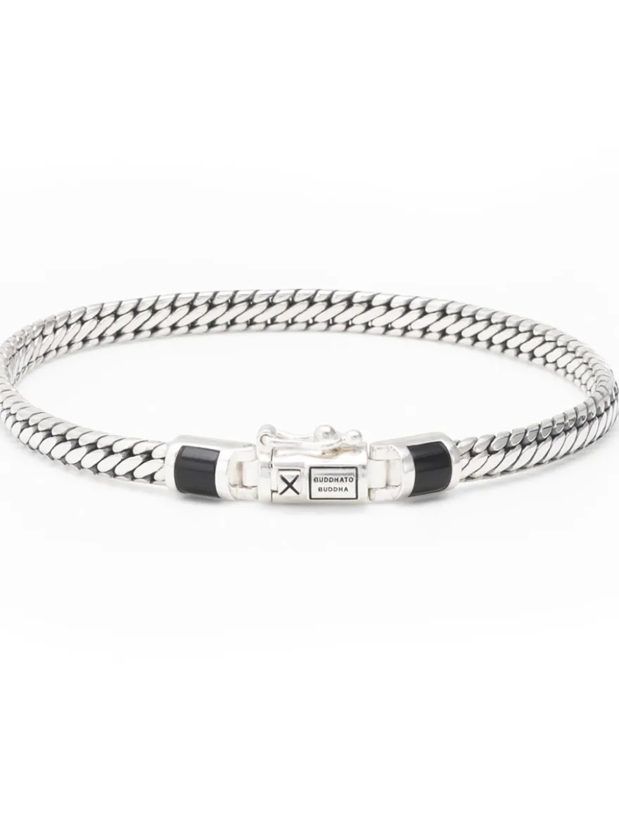 Buddha to Buddha Ben Mini Gemstone Onyx armband J101ON + Luxe Cadeau