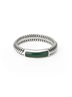 Buddha to Buddha Ben Mini Gemstone Malachiet ring 613MA + Luxe Cadeau