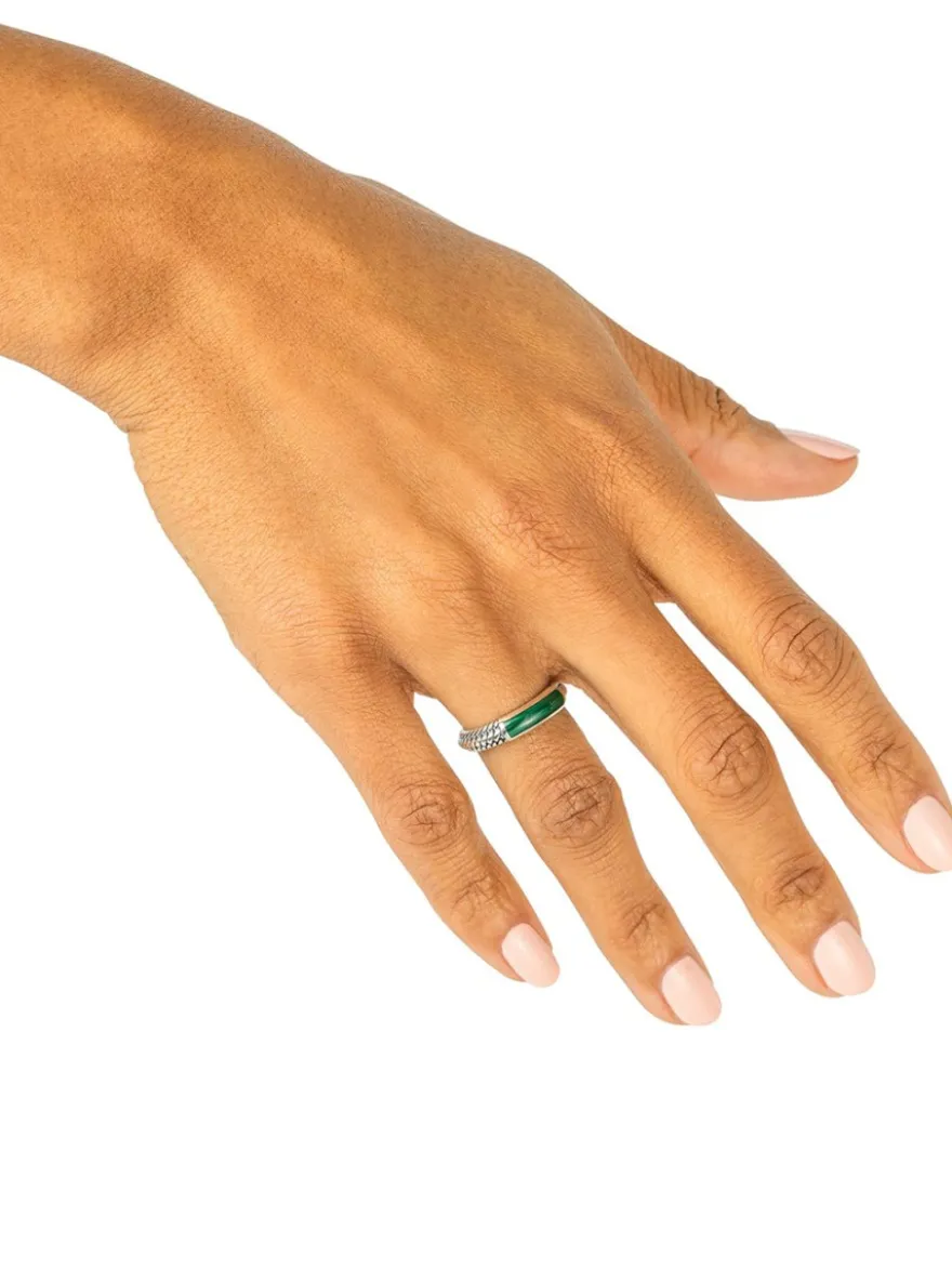 Buddha to Buddha Ben Mini Gemstone Malachiet ring 613MA + Luxe Cadeau