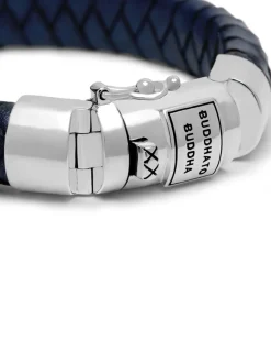 Buddha to Buddha Ben Navy Leather armband 544BU + Cadeau
